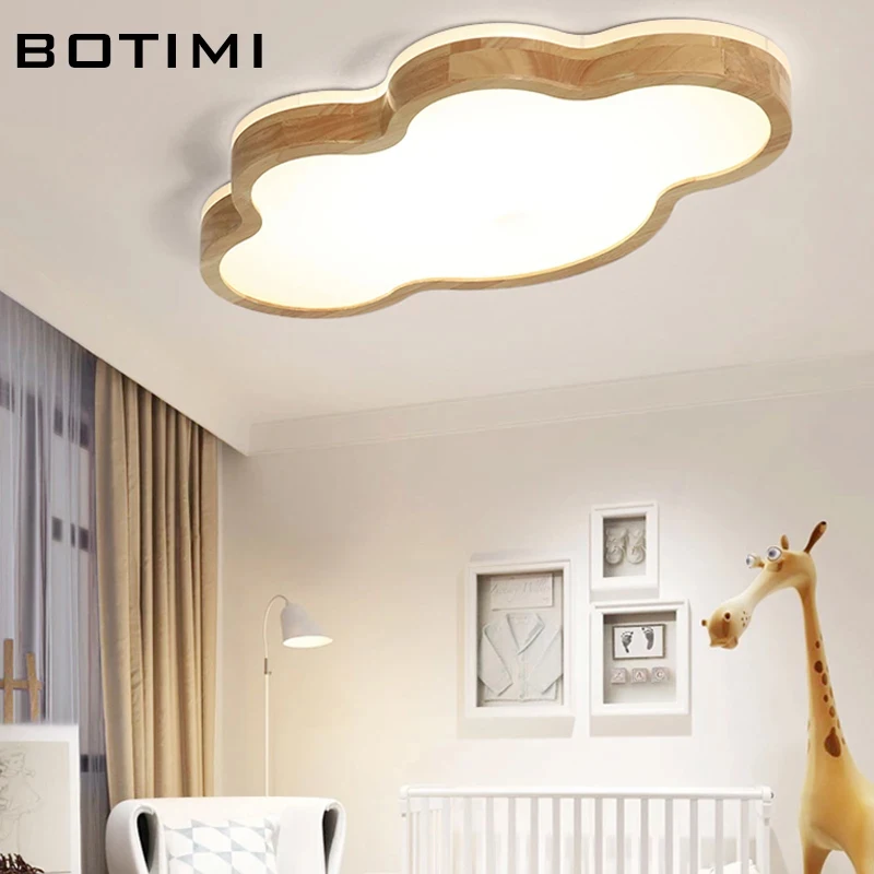 BOTIMI Cloud Shaped LED Ceiling Lights With Remote Control Modern Ceiling Lamp For Living Room Kids Bedroom Lighting Fixtures