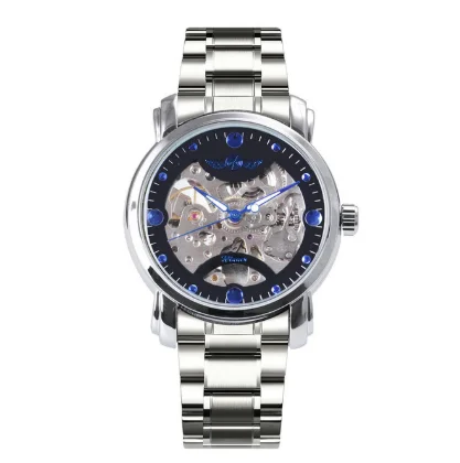 Мужские часы WINNER из нержавеющей стали модные наручные водонепроницаемые