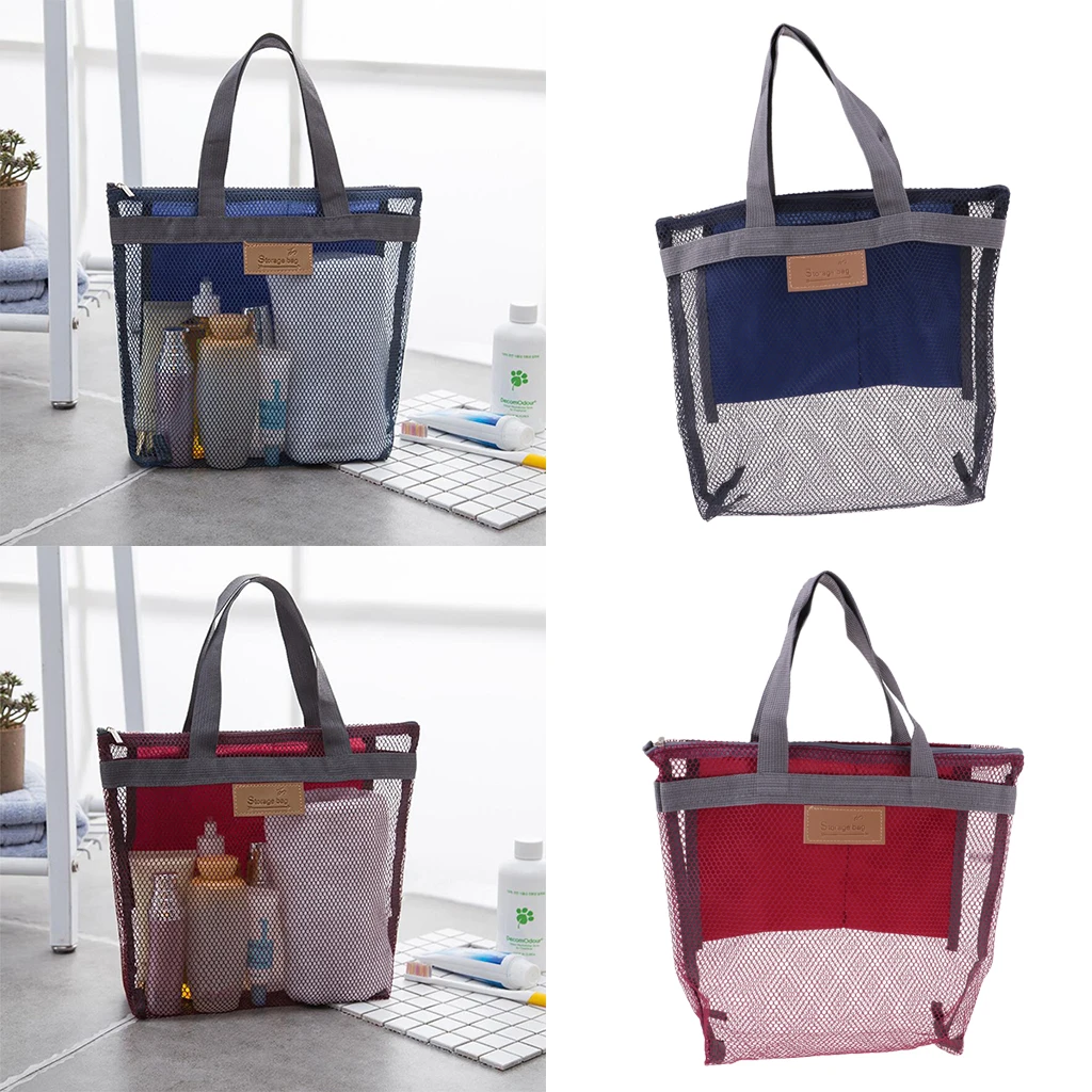 2 Pieces Mesh Shower Caddy Portable Toiletry Tote Gym Bag for College Dorm Bathroom | Спорт и развлечения