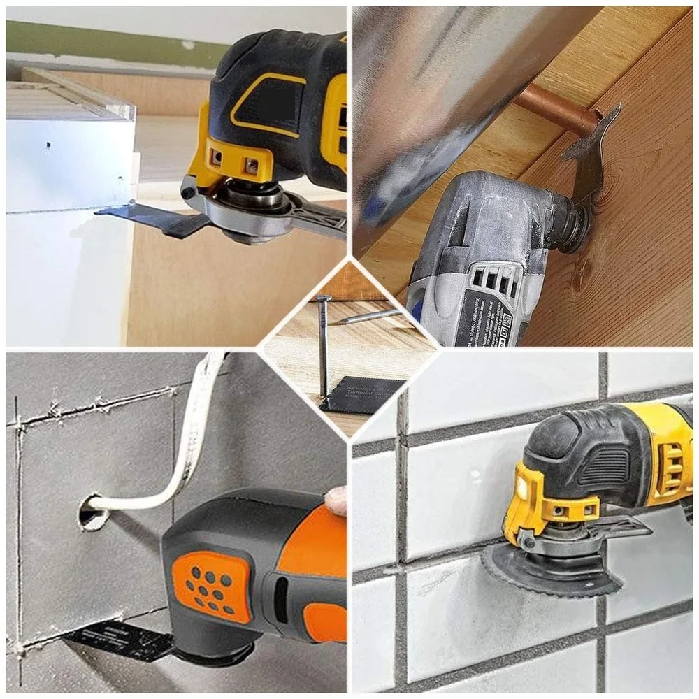 

20Pcs Universal Oscillating Multitool Saw Blades Set for Renovator Professional Wood/Metal Cutting Power Tool Quick Release