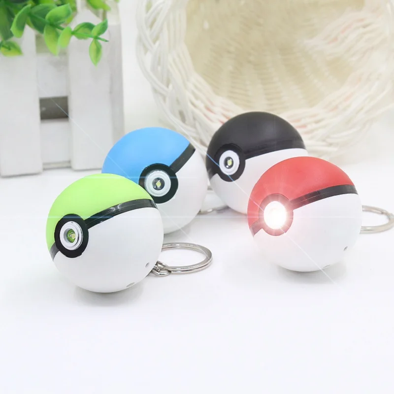 Pokemon Toys Pet Elf Ball Pokemon Ball светодиодный блестящий брелок Подвеска маленькие подарки