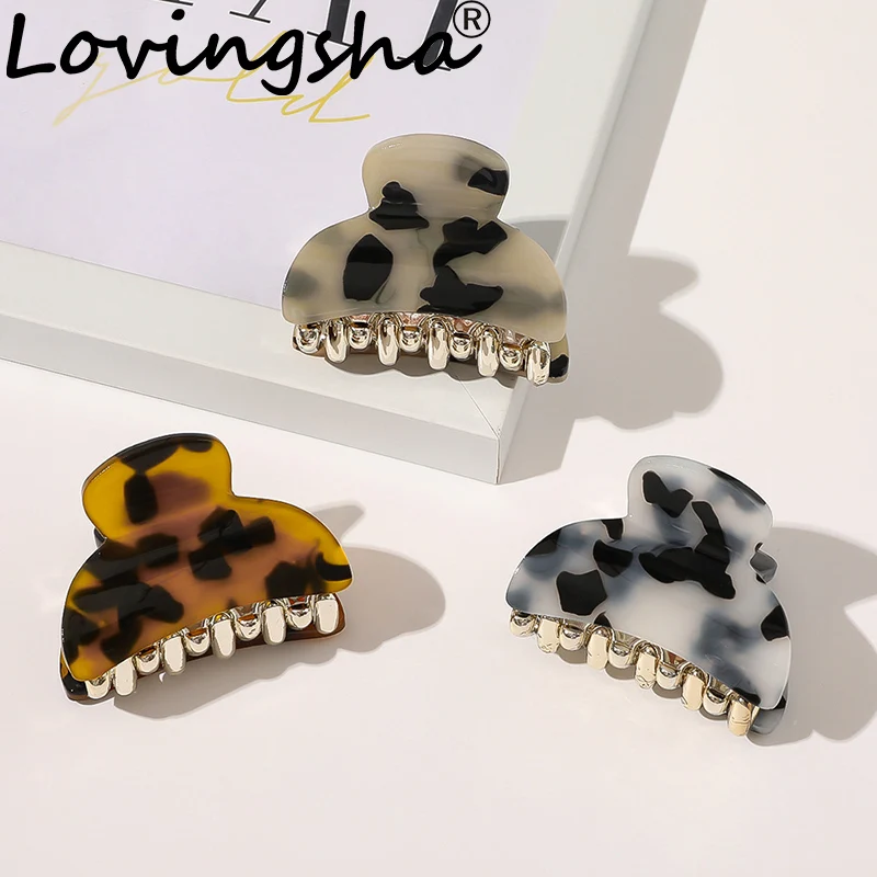 Леопардовые заколки для волос LOVINGSHA женщин и девушек женские крабы Женский