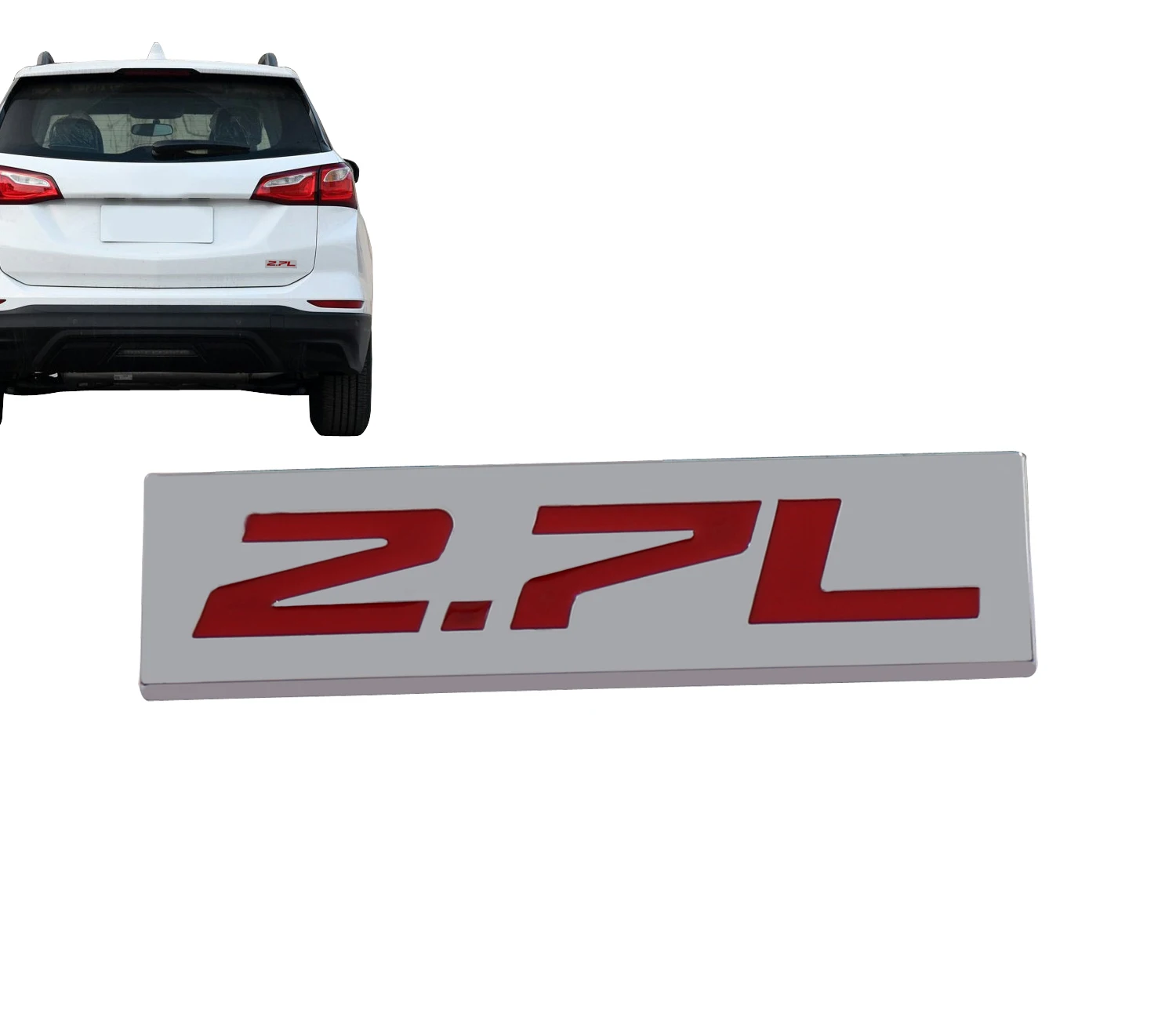 Chrome Red 2.7L 2.7 L for Engine Fender Trunk Lid Emblem Decal Badge Sticker | Автомобили и мотоциклы