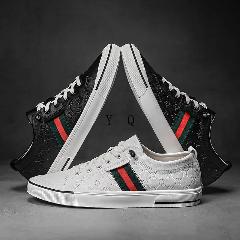 

European station leisure board shoes Korean version of the new four seasons breathable soft leather fashion joker tide shoes