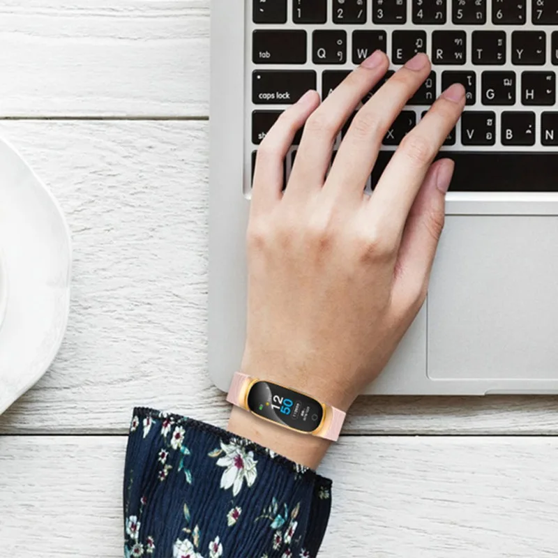 Новейший женский умный браслет с цветным экраном фитнес-трекер монитор