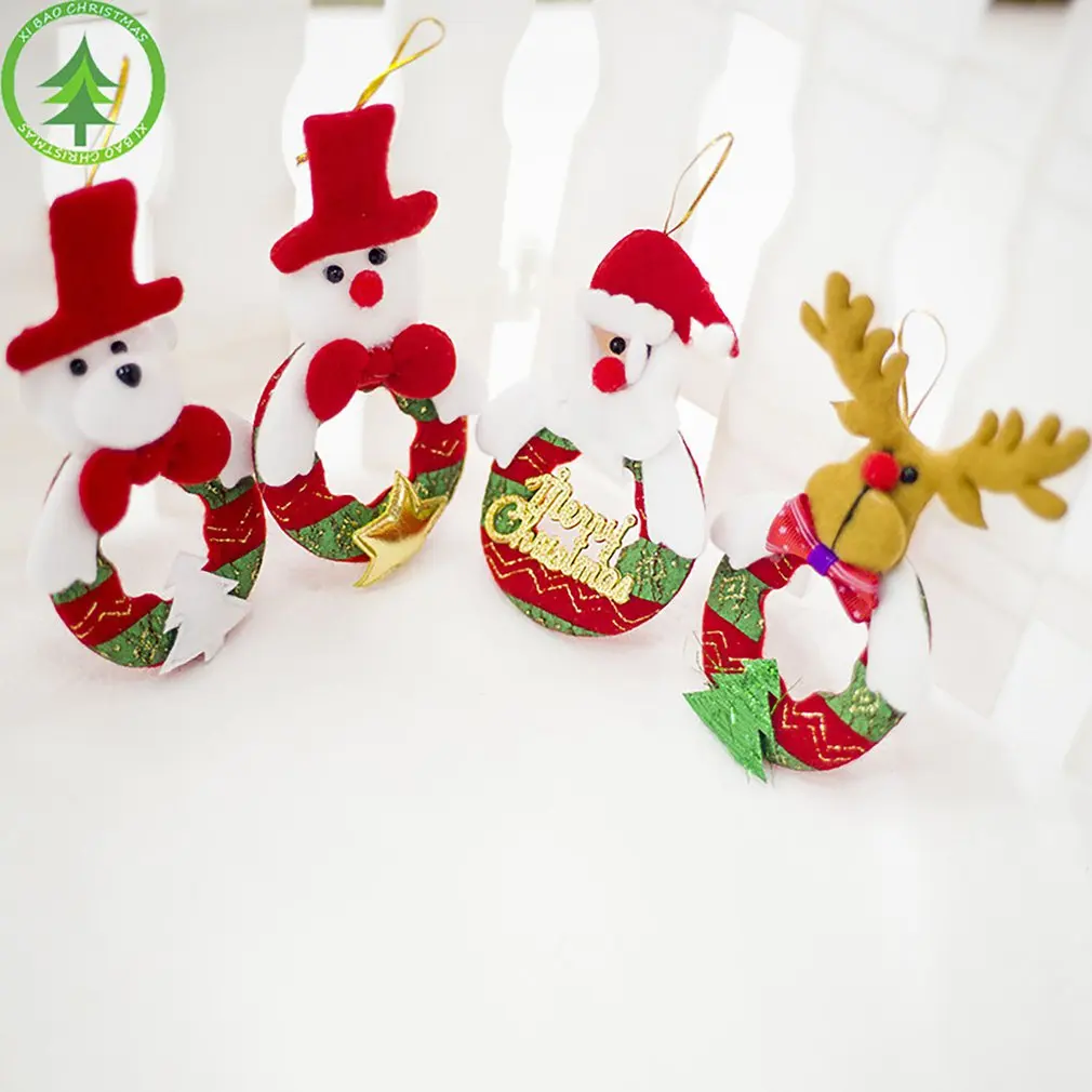 Рождественский Декор Санта Клаус Снеговик Медведь Лось висячая кукла