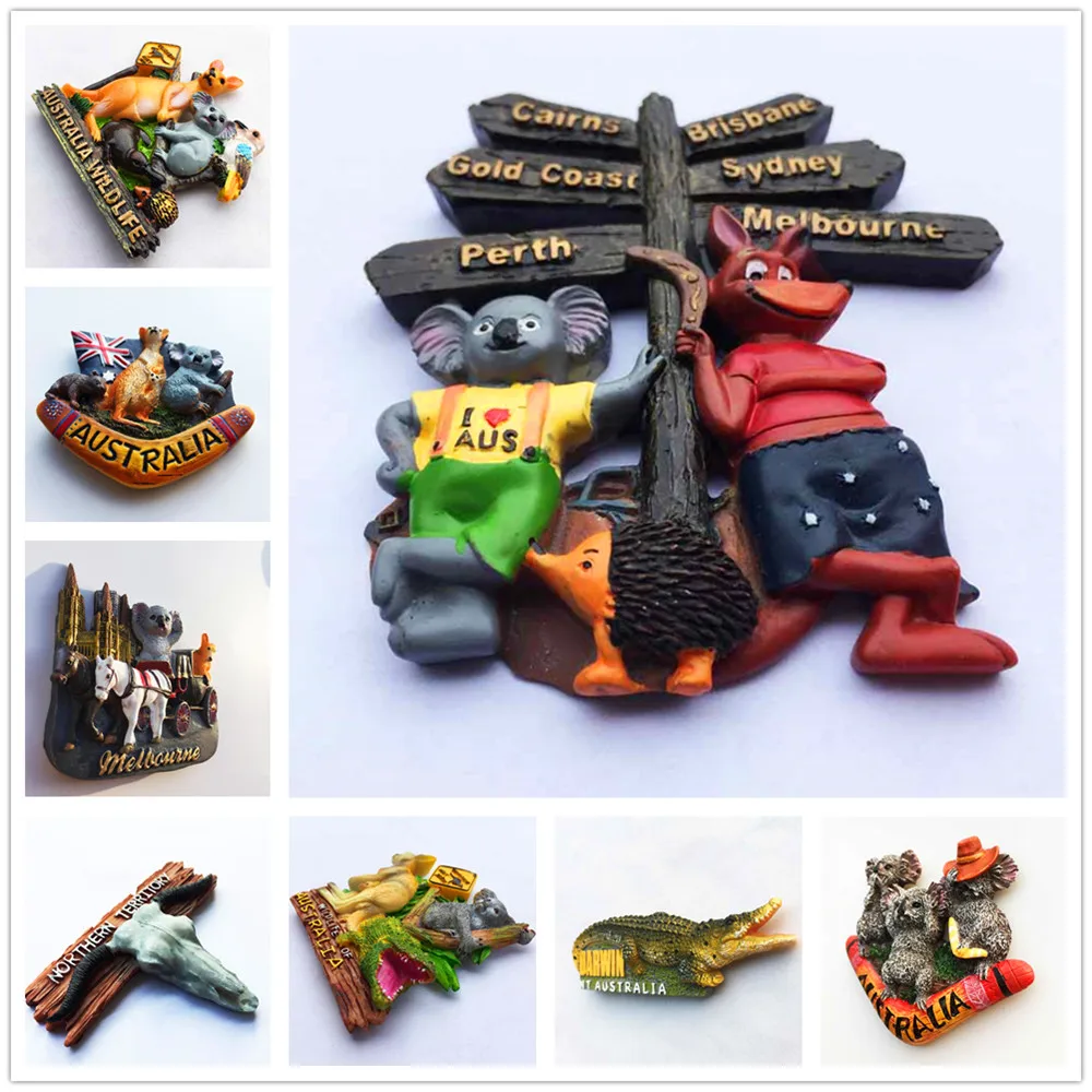 

Europe and America Australia kangaroo Fridge Magnets Tourism Souvenir Refrigerator Magnetic Sticker Collection Handicraft Gift