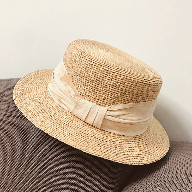 Шляпы 2020 японский Хлопок Конопля галстук краситель ткань украшения Lafite трава