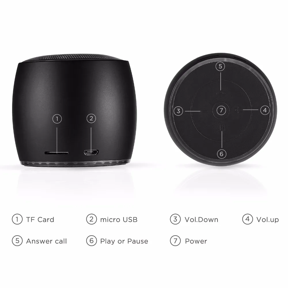 Портативный беспроводной динамик EasyAcc s 3D объемный звук Bluetooth 4 2 басовый радиатор