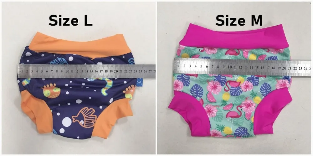 Baby Boys Girls Cartoon Printed Swim Diapers Infant Children Leakproof Swimming Nappies Newborn Baby High Waist Swimming Trunks