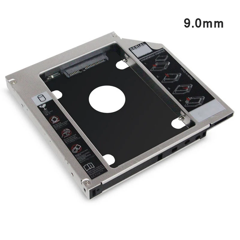 Алюминиевый жесткий диск Caddy 9 5 12 7 мм SATA Optibay 2 &quot2 ТБ SSD чехол Корпус с светодиодный