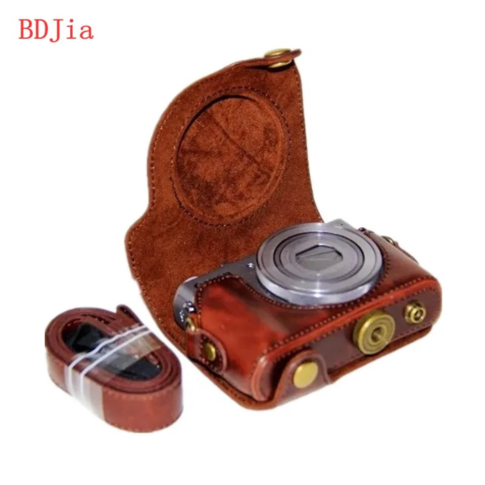 Чехол сумка из искусственной кожи с масляной кожей для камеры Canon powershot G9X G9XII