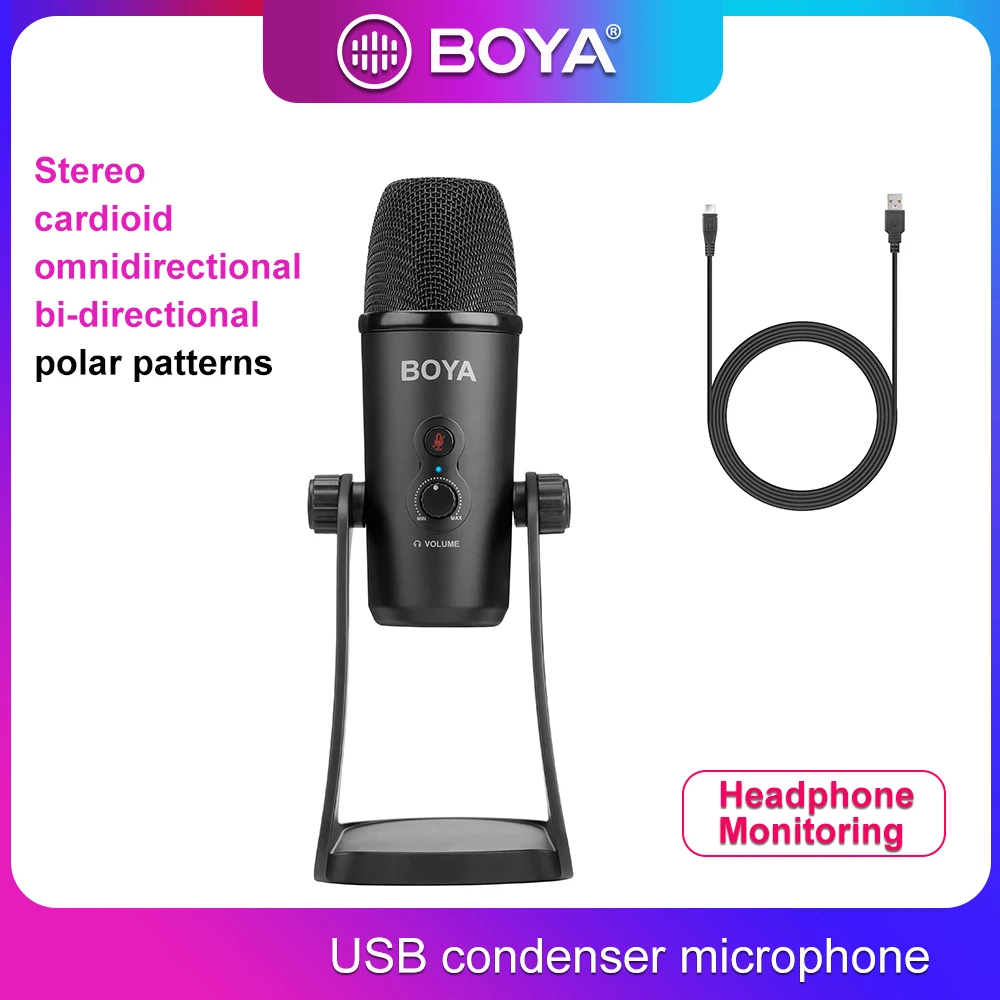BOYA BY PM700 USB конденсаторный микрофон с тройной капсулой для ПК компьютера ноутбука