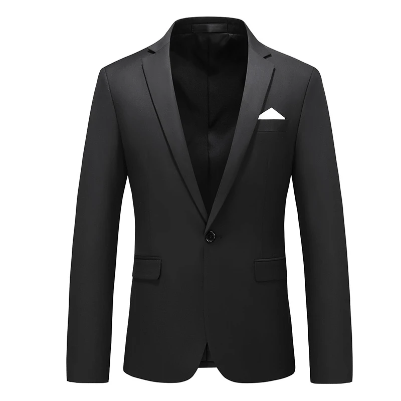 

2023 New Men Blazer Coats Casual Business Blazer Jacket Fashion Mens Formal Wedding Blazers Plus Size M-6Xl Solid White Black