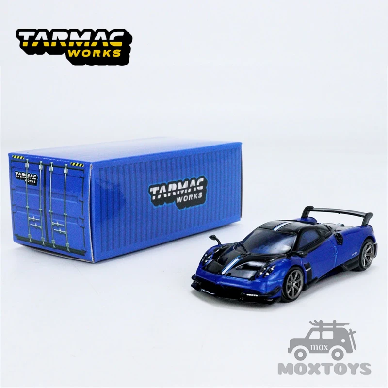 

Tarmac Works 1:64 Pagani Huayra BC Blu Francia / Black Diecast Model Car