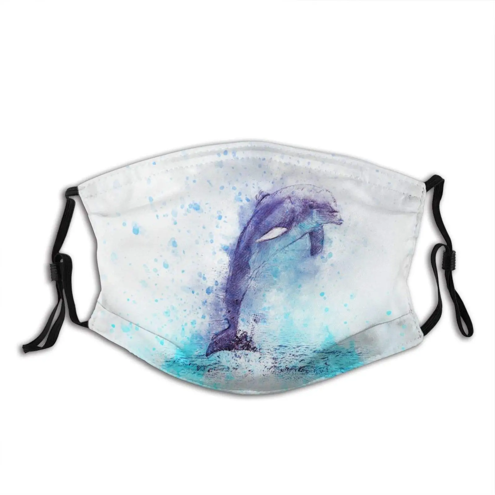 

Платок с плавающими дельфинами на морской маске для лица, многоразовые и моющиеся регулируемые банданы с 2 фильтрами, для защиты от пыли, для...