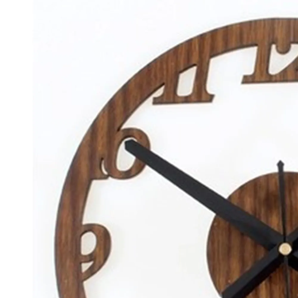Creative Wooden Wall Clocks Simple Digital Circle DIY Clock Vintage Shop Hanging Watch European Home Deco | Дом и сад