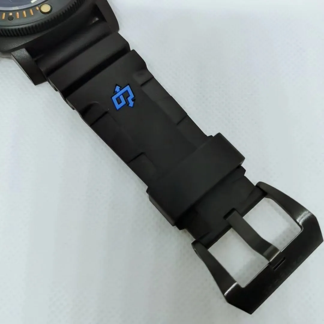 

Luxury Brand New Men Automatic Mechanical Ceramic Bezel Stainless Steel Black Rubber Leather Flyback 1950 Luminous Watch 47MM