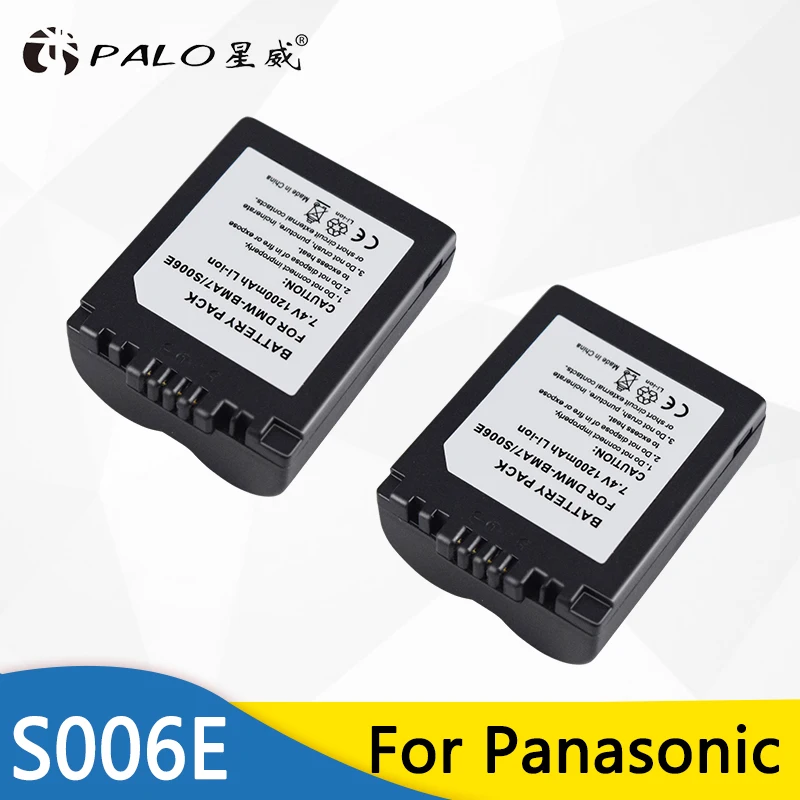 Аккумуляторная батарея PALO CGA S006 CGR S006E S006A BMA7 DMW для Panasonic DMC FZ7 FZ8 FZ18 FZ28 FZ30 FZ35 FZ38
