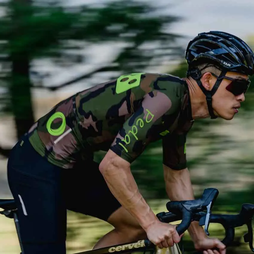 2021 Джерси с коротким рукавом летняя зеленая одежда для велоспорта дышащая