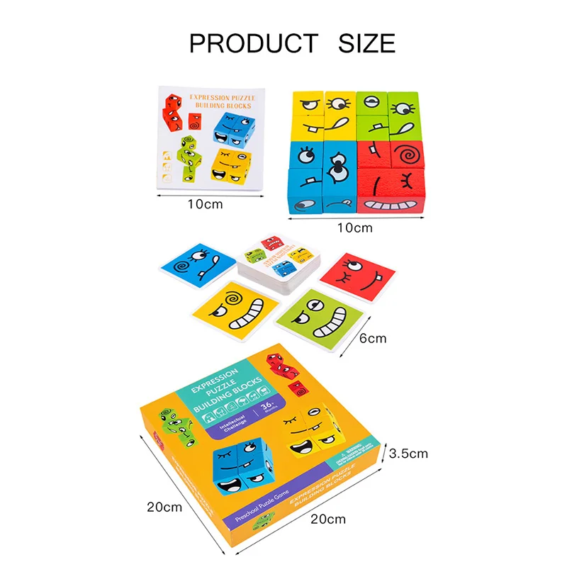 

Kids Toy Cube Building Blocks Educational Toys Face Changing Games Interactive Puzzle Games Challenging Party Team Toy Xmas Gift