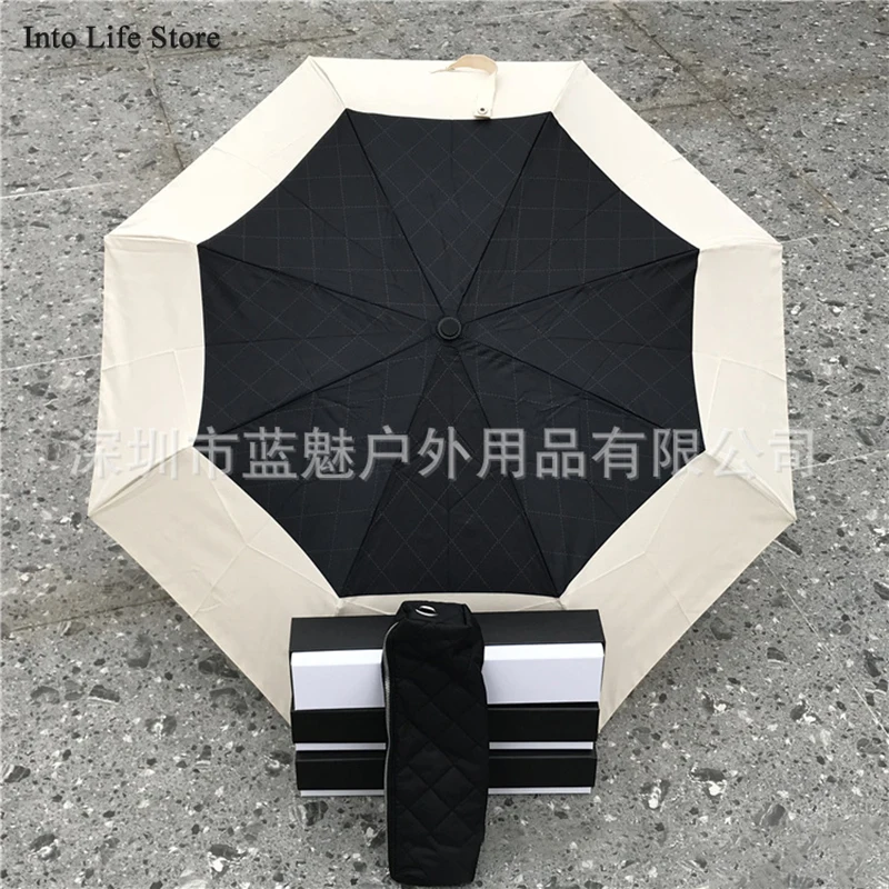 

Luxury Sun Umbrella Beach Automatic Parasols Three Folding Umbrella Rain Women Car UV Windproof Japanese Umbrellas Gift Ideas