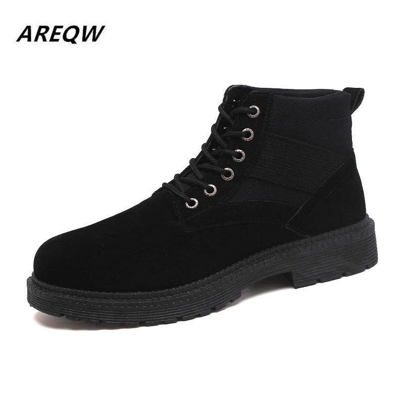 2019 г. Высококачественные модные мужские ботинки martin на осень и зиму с круглым