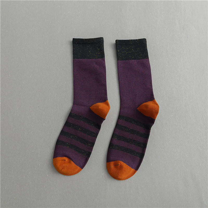 Ins/корейский стиль лоскутные цветные хлопковые полосатые носки женские