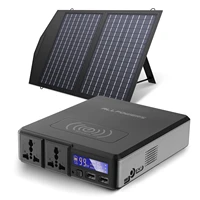 allpowers portable power station 154wh 41600mah mobile wireless emergency backup power with 18v60w foldable solar panel charger