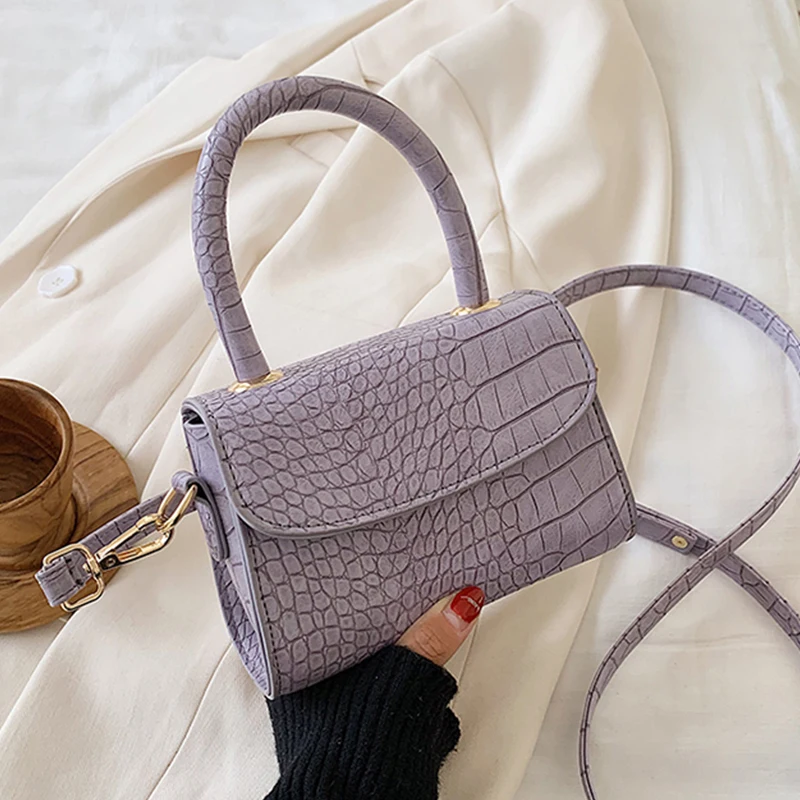 Мини-сумки через плечо из крокодиловой кожи для женщин 2020 маленькая сумка