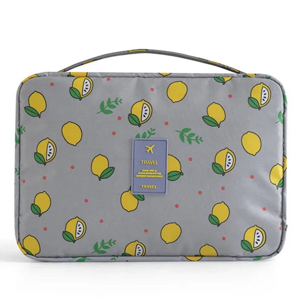 L-Grey Lemon Многофункциональная сумка для мытья на крючке, женские косметички для путешествий, Несессер для макияжа, косметичка - Цвет: L-Grey Lemon