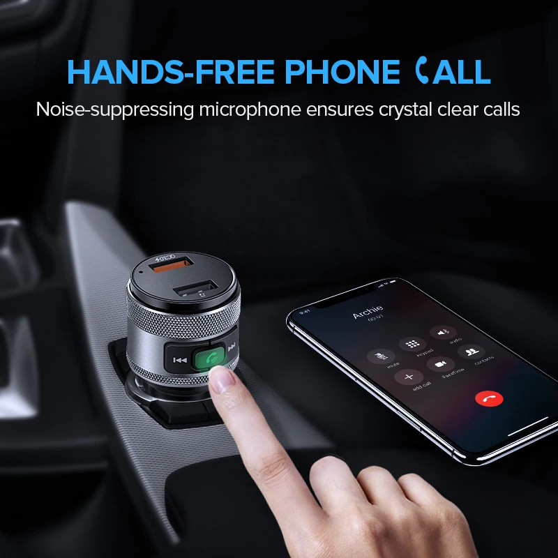 Ugreen USB Автомобильное зарядное устройство Bluetooth fm-передатчик QC Быстрая зарядка 3,0 Быстрая зарядка для Xiaomi samsung iPhone huawei QC3.0 зарядное устройство