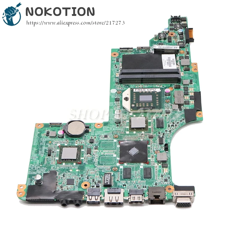 Материнская плата NOKOTION 615686-001 630833-001 для ноутбука HP Pavilion DV7-4000 DA0LX8MB6E1 Socket s1 DDR3 512 Мб GPU
