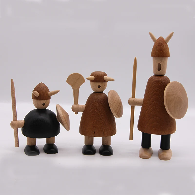 Ручной работы деревянная фигурка солдата фигурки животных домашний декор