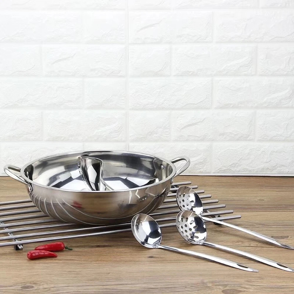 32 см из нержавеющей стали Shabu мандарин утка набор горшков для горячей пищи