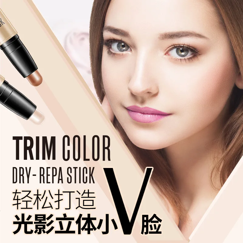 Двухголовый двухцветный консилер для лица Horec палочка макияжа контурирующий