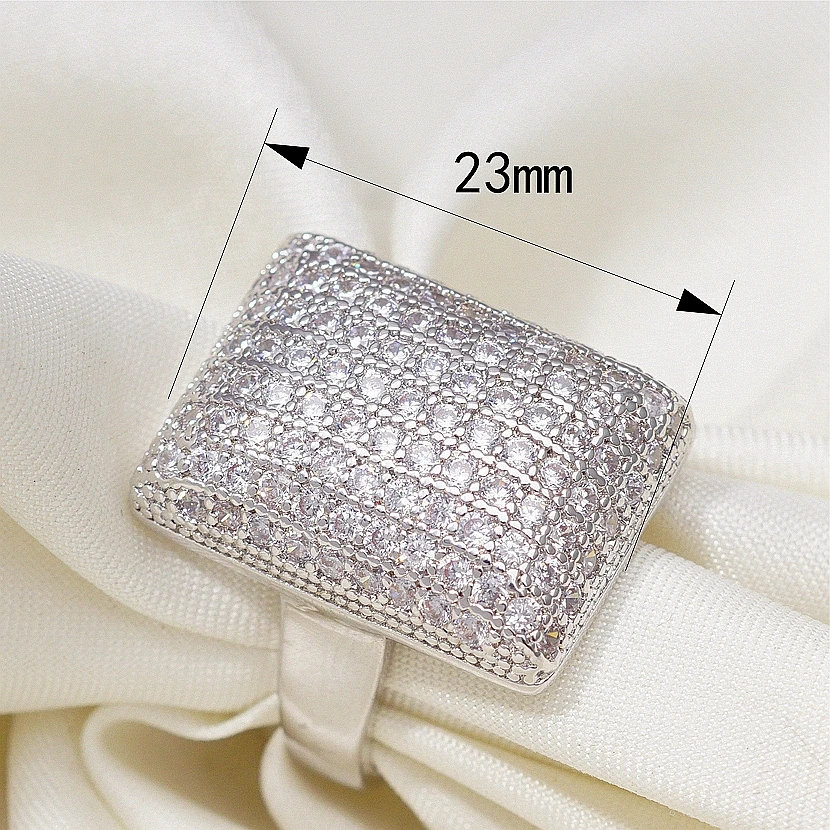 Вечерние шие кольца для женщин вечеринок и банкетов роскошные на палец белого