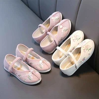 kids traditional cloth shoes chinese embroidery boutique dance shoes princes girls tang hanfu dress shoes casual sneakers 25 36