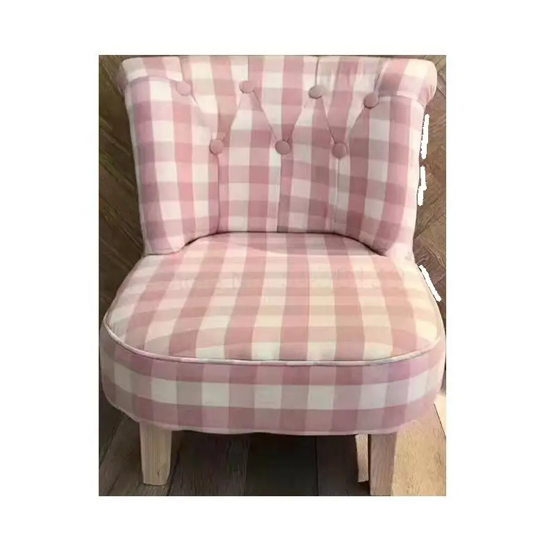 Pure handmade children cute cloth American simple small sofa reading chair leisure single baby shoes bench |