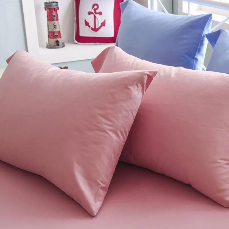 

50 cotton pillow case Solid Color Bed Pillowcases Standard Pillow Cover Bedding Bedroom Multi-size optional wholesale