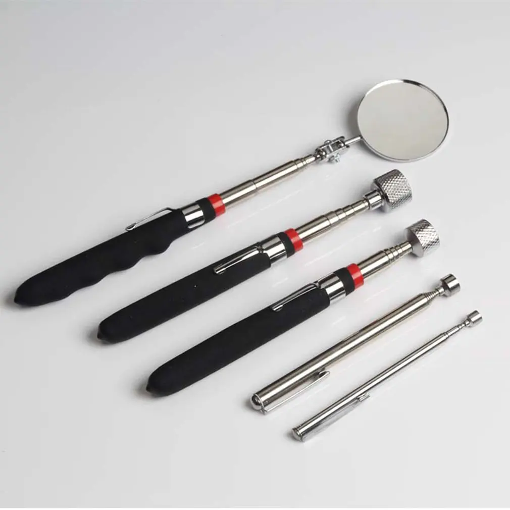 

5pcs Set Car Repair Mini Real Stick Neodymium Imanes Pick Up Tool Telescopic Magnetic Magnet Tool Inspection Kits
