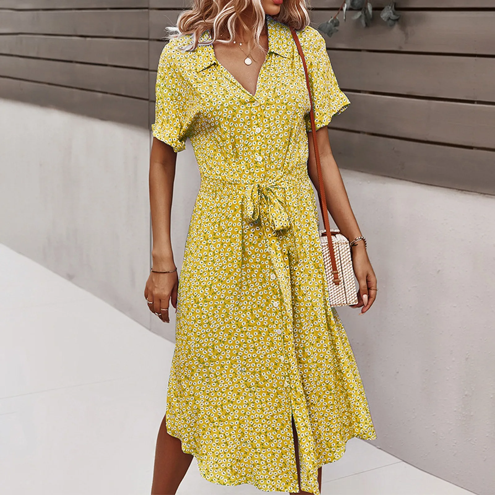 

Summer Women's Fashion Casual V-Neck Short sleeves Strap Open Back Sexy Print Dress Dresses for Women robe femme vestidos