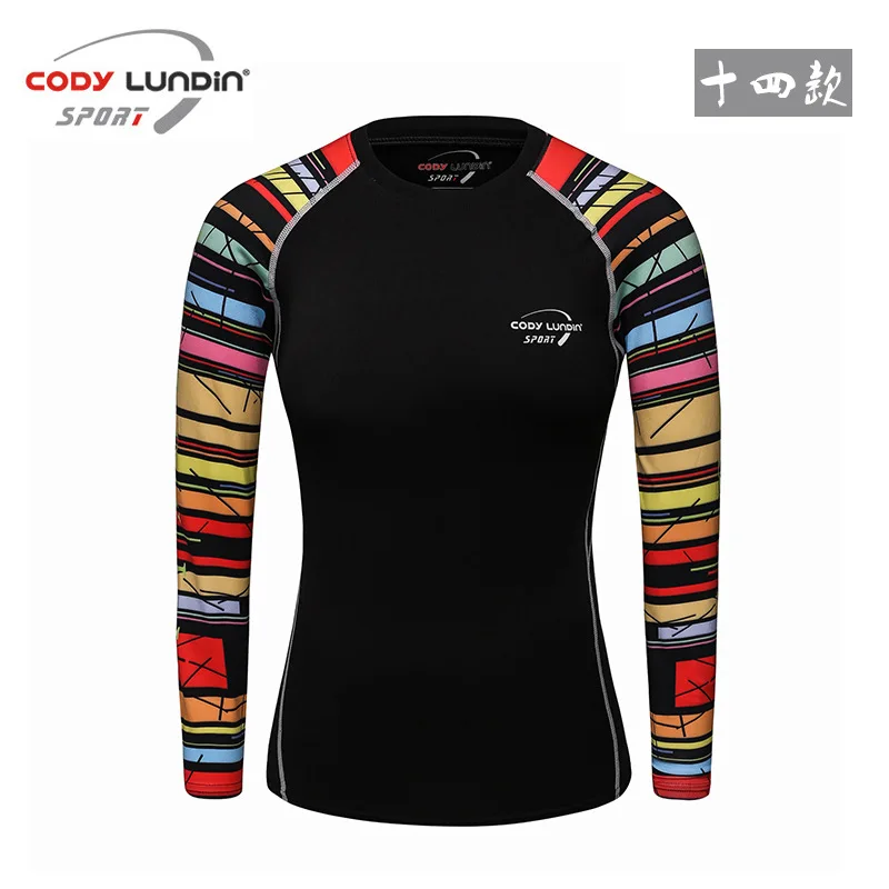 Women Compression Shirt Long Sleeve Gym Workout Tight Tops Quick Dry Slim Fit Fitness Sports T-shirt Yoga Jogging Running Shirts