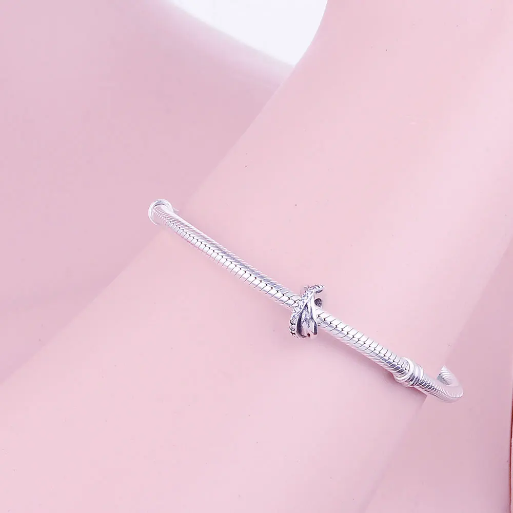 2021 Fit Original Pandora Charms Bracelet Galaxy Spacer Beads With Clear CZ 925 Sterling Silver Charm Jewelry Making Wholesale | Украшения