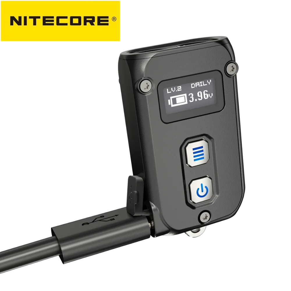 Nitecore TINI2 Flash светильник 500 люмен OLED умный ъядерный ключ свет APC технология сна