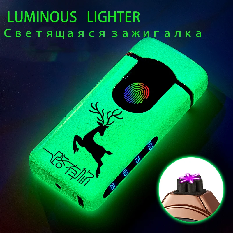 

New Windproof Arc Usb Lighter Gas Lighter Metal Torch Turbo Lighters Plasma Lighter Creative Luminous Lighters Gadgets for Men