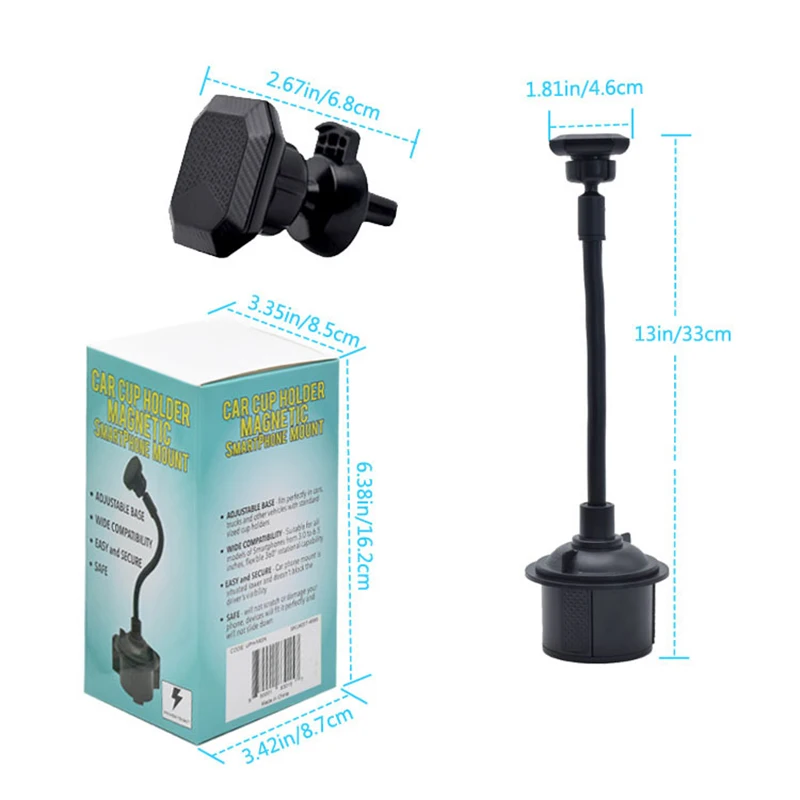 high quality 2 in 1 easy mount magnetic phone holder car cup phone holder air vent phone holder free global shipping