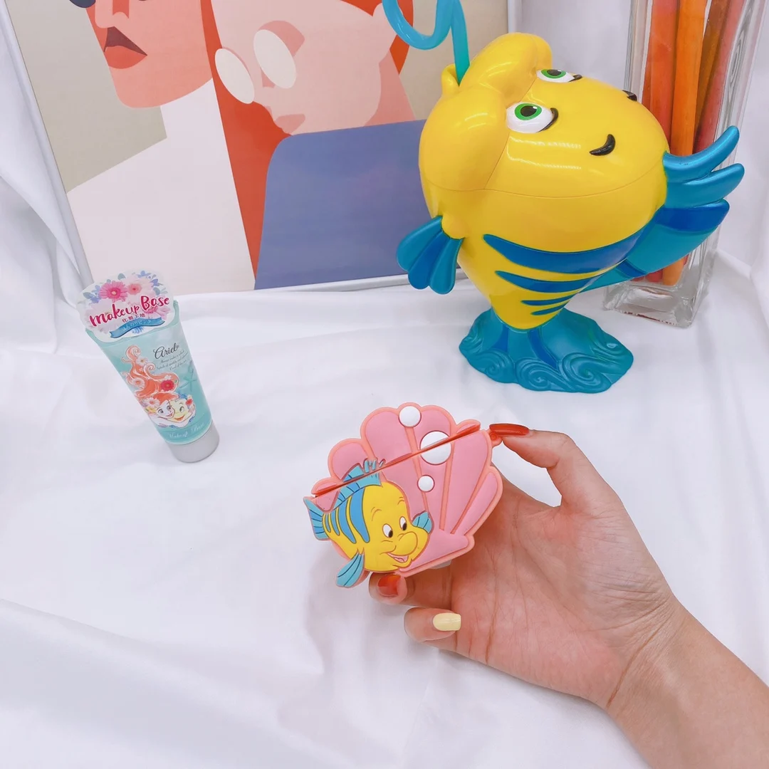 Силиконовый чехол для Airpods Air Pods с ракушками и маленькими рыбками, защитный чехол, защита от потери, аксессуары Fundas