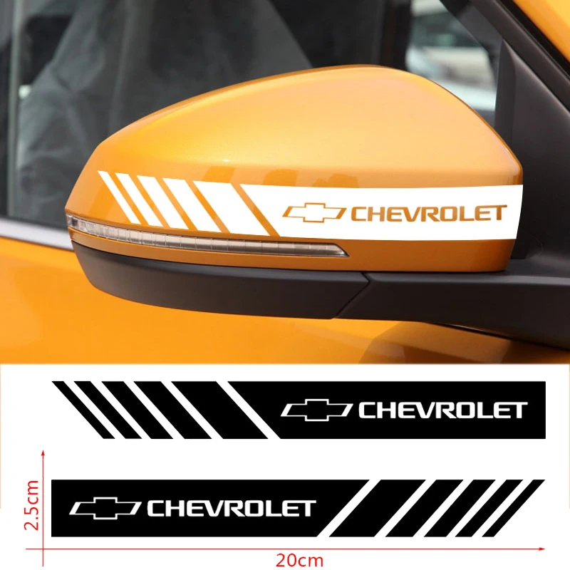 

Car Rearview Mirror Sticker Auto Rearview Mirror Decorative Strip For Chevrolets Cruze Captiva Colorado Spark Malibu Trax Aveo