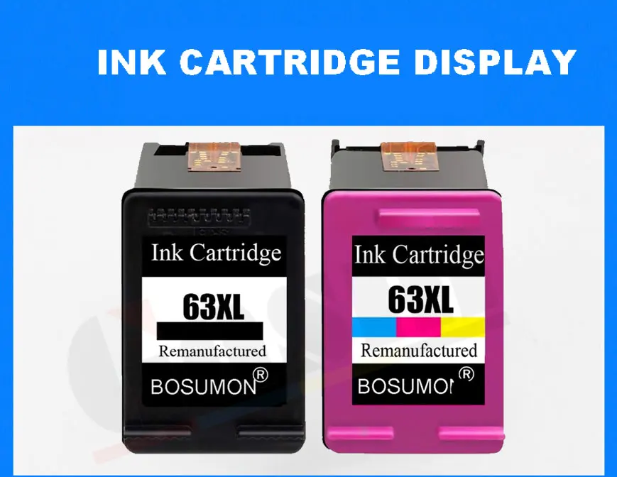 Bosumon CP 63 оптом для hp 63 63XL чернильный картридж для hp Officejet 3833 5255 5258 4650 3830 hp DeskJet 2130 1112 3632 принтер
